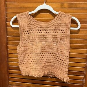House of Harlow 1960 Camel Knit Top